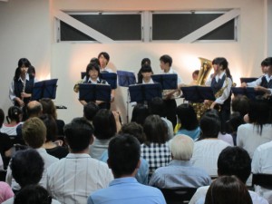 岡谷西部中学校吹奏楽有志によるアンサンブル
